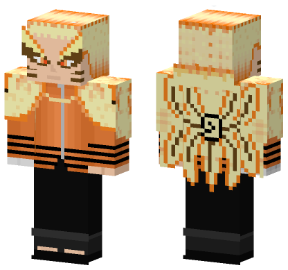 Naruto Baryon Mode Minecraft Bedrock skin