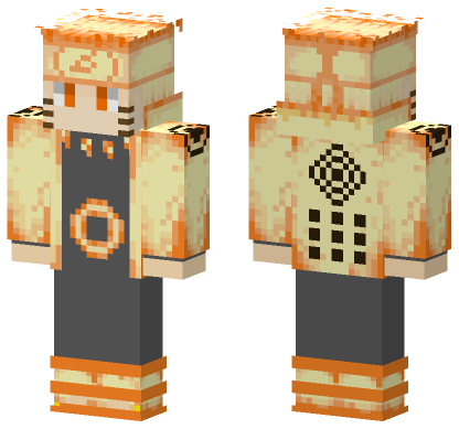 Naruto Nine Tails Minecraft Bedrock skin