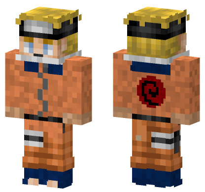 Naruto Uzumaki Minecraft Bedrock skin