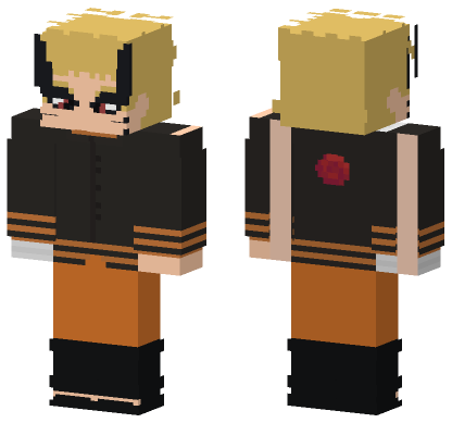 Naruto Uzumaki Baryon Mode Minecraft Bedrock skin
