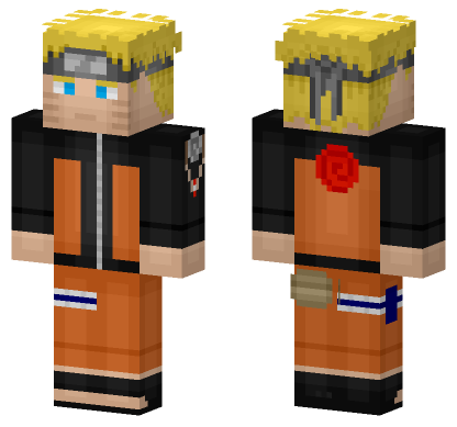 Naruto Uzumaki Minecraft Bedrock skin