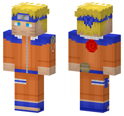 Naruto Uzumaki Kid Minecraft Bedrock skin
