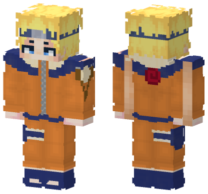 Naruto Uzumaki Kid Minecraft Bedrock skin