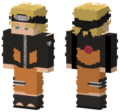 Naruto Uzumaki Shippuden Minecraft Bedrock skin