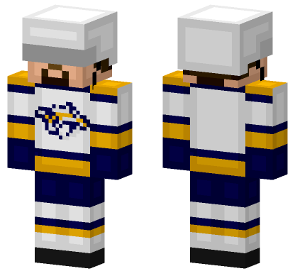 Nashville Predators Away Uniform Minecraft Bedrock skin