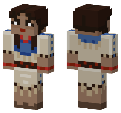 Native American Girl Minecraft Bedrock skin