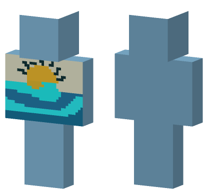 Nautilus Guardian Skin Minecraft Bedrock skin