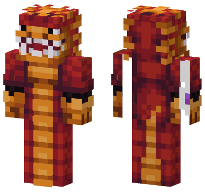Neon Dragon Fire Minecraft Bedrock skin