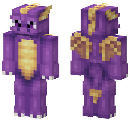 Neon Dragon Purple Minecraft Bedrock skin