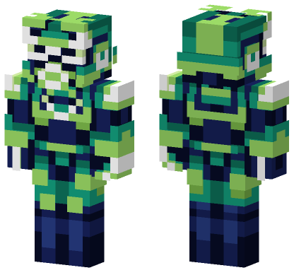 Neon Fighter 8 Minecraft Bedrock skin