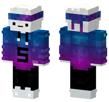 Neon Galaxy Skin Minecraft Bedrock skin