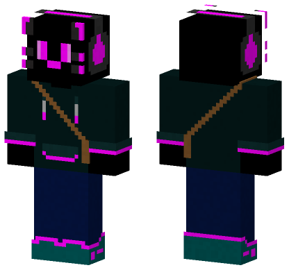 Neon Glow Skin Minecraft Bedrock skin
