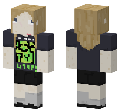 Neon Green Splatoon Outfit Minecraft Bedrock skin