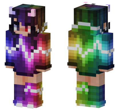 Neon Players Skin 5 Minecraft Bedrock skin