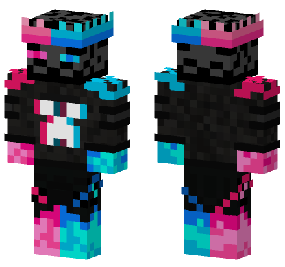 Neon Pulse Skin Minecraft Bedrock skin