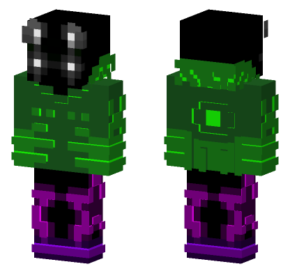 Neon Squad New 3 Minecraft Bedrock skin