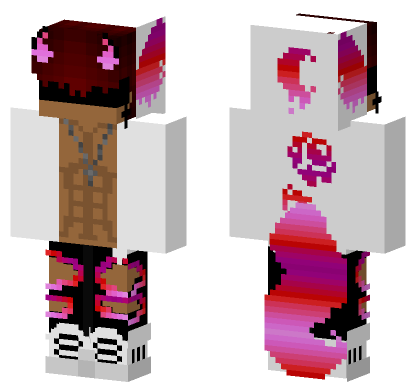 Neon Wolf Boy Minecraft Bedrock skin