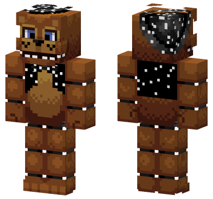 New Freddy Fazbear Minecraft Bedrock skin