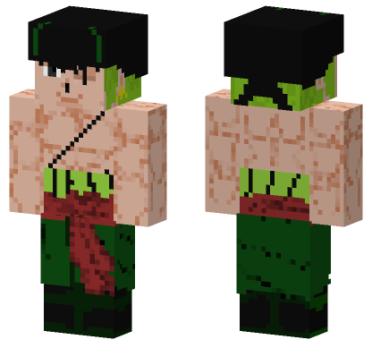 New World Zoro Bandana Minecraft Bedrock skin