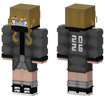 New Year Girl Skin Minecraft Bedrock skin