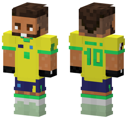 Neymar Footballer Skin Minecraft Bedrock skin