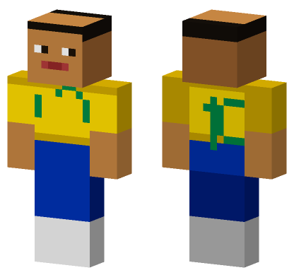 Neymar Jr Footballer Minecraft Bedrock skin