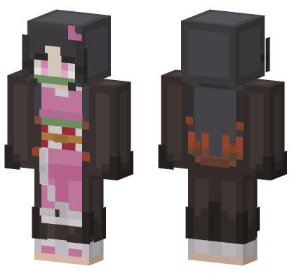 Nezuko Kamado Minecraft Bedrock skin