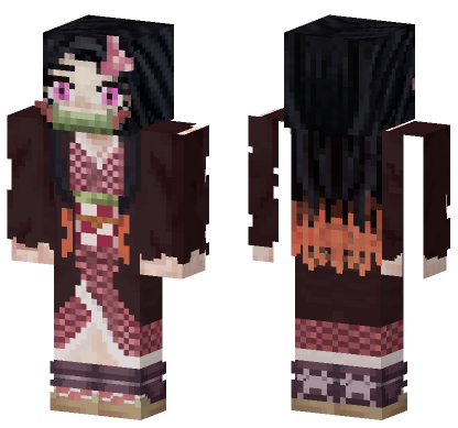 Nezuko Kamado Minecraft Bedrock skin