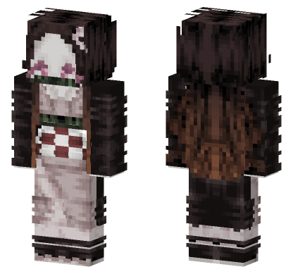 Nezuko Kamado Demon Slayer Minecraft Bedrock skin