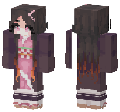Nezuko Kamado Normal Minecraft Bedrock skin
