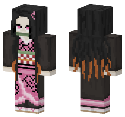 Nezuko Kamado Skin Minecraft Bedrock skin