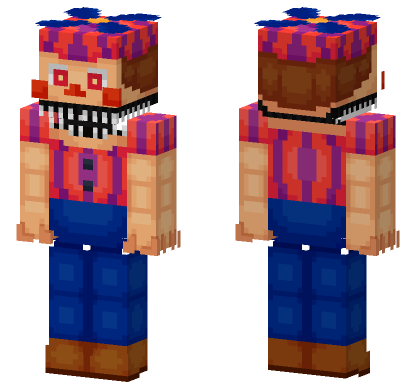 Nightmare BB FNAF World Adventure Minecraft Bedrock skin