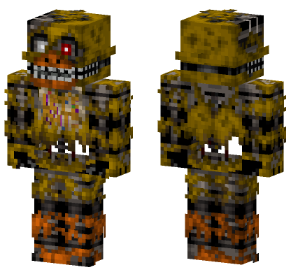 Nightmare Chica Dream Fredbear Minecraft Bedrock skin