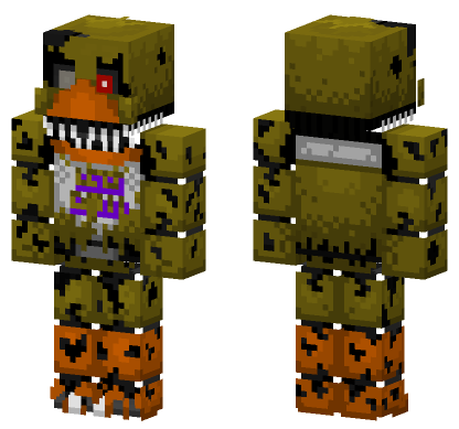 Nightmare Chica FNAF Minecraft Bedrock skin