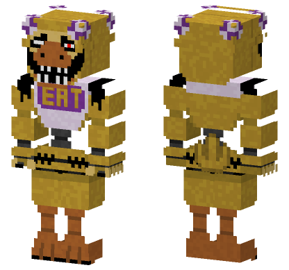 Nightmare Chica Showbiz Pizza Minecraft Bedrock skin