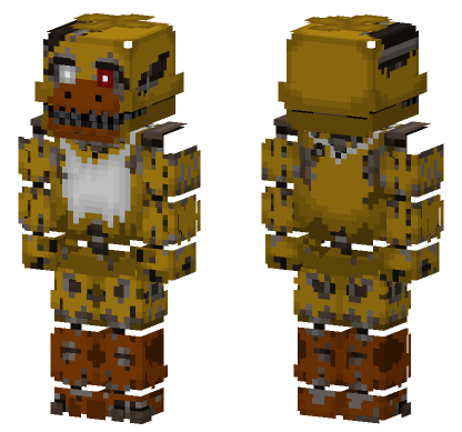 Nightmare Chica Skin Minecraft Bedrock skin