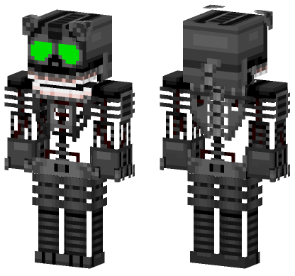 Nightmare Endo FNAF OC Minecraft Bedrock skin