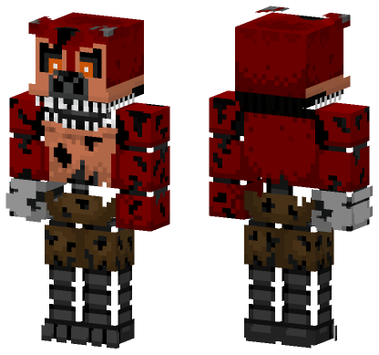Nightmare Foxy 5733307 Minecraft Bedrock skin