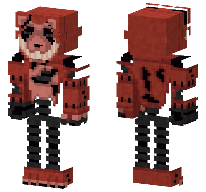 Nightmare Foxy Showbiz Pizza Minecraft Bedrock skin