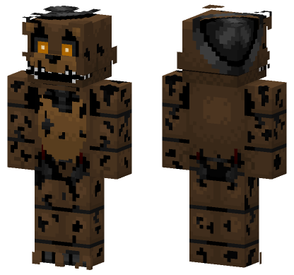 Nightmare Freddy Skin Minecraft Bedrock skin