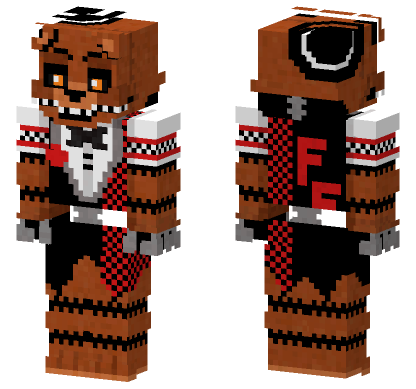 Nightmare Freddy Skin Minecraft Bedrock skin