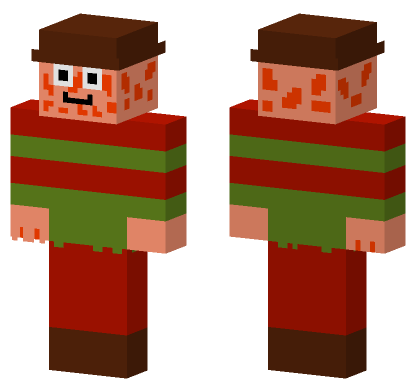 Nightmare On Elm Street Freddy Krueger Minecraft Bedrock skin