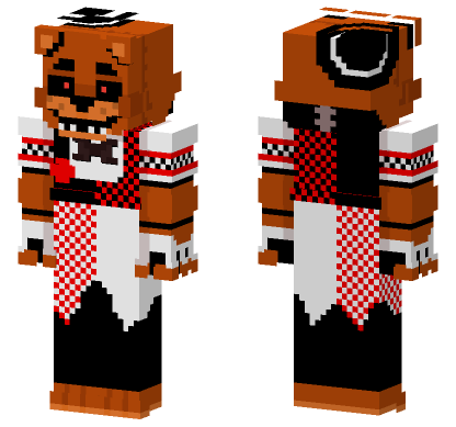Nightmode Diner Band Mate Freddy Fazbear Minecraft Bedrock skin