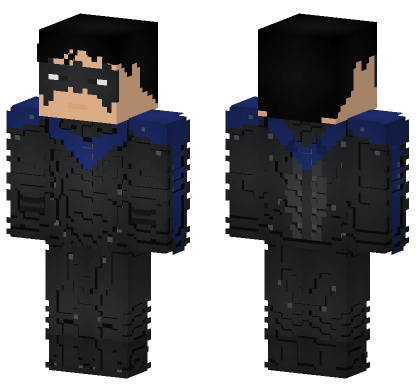 Nightwing Arkham City Skin Minecraft Bedrock skin