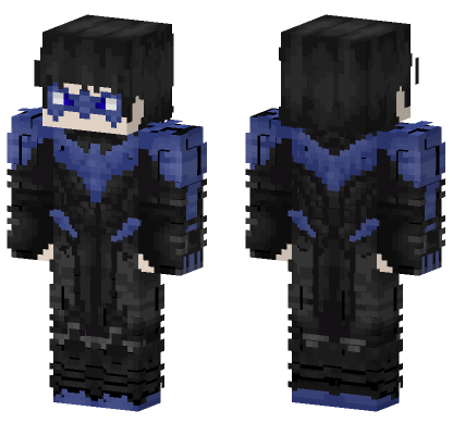 Nightwing Rebirth Skin Minecraft Bedrock skin