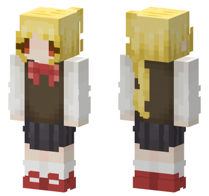 Nijiiji School Uniform Minecraft Bedrock skin