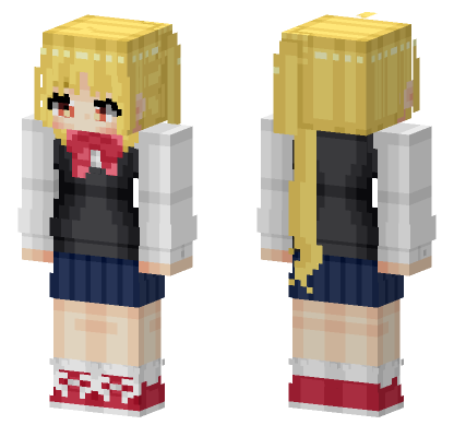 Nijika Ijichi Bocchi The Rock Minecraft Bedrock skin
