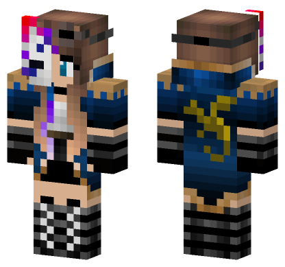 Nina Half Deity Mask Minecraft Bedrock skin
