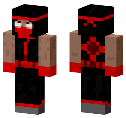 Ninja With Herobrine Eyes Minecraft Bedrock skin
