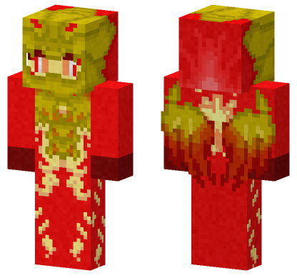 Ninjago Kai Dragon Form Minecraft Bedrock skin